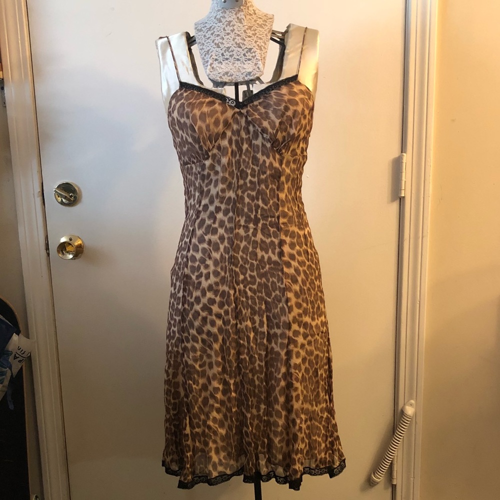 Lemon sz 10 leopard slip dress